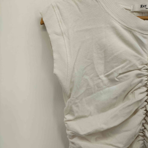 レイビームス Ray BEAMS 24SS ギャザー フロント ノースリーブ カットソー レディース